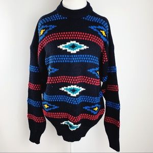 Vintage Urban Works Western Aztec Knit Sweater XL